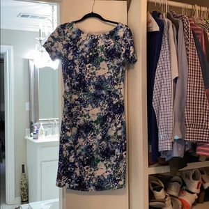 Blue floral maternity dress